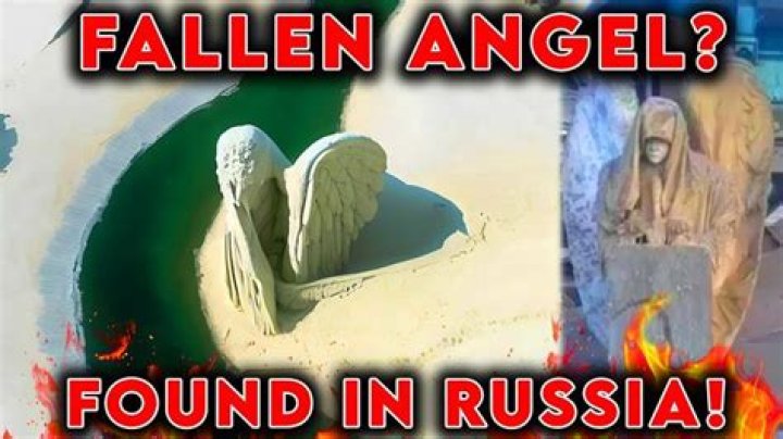 Fallen Angel Statue Found In Russian Quarry