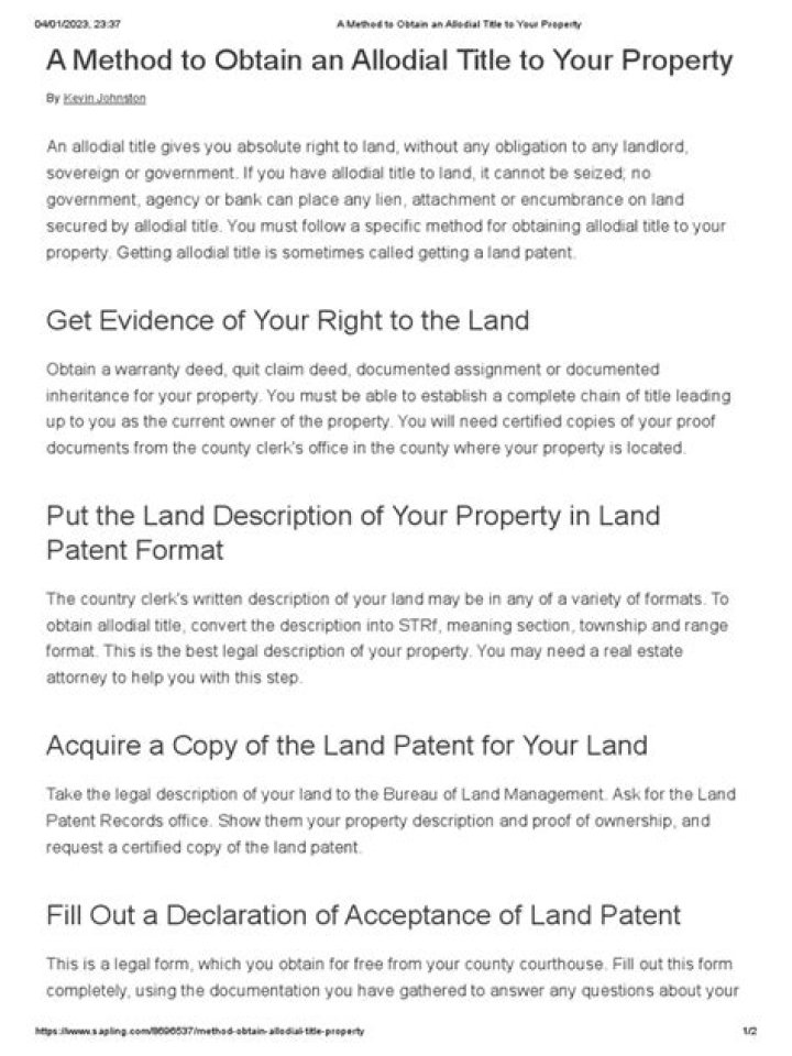 Your Guide To Allodial Title In Ohio